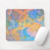 Tapis De Souris Cercles Pastel Superposés Design Moderne (Avec souris)