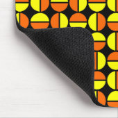 Tapis De Souris Cercles pivotants - Jaune et orange sur noir (Coin)