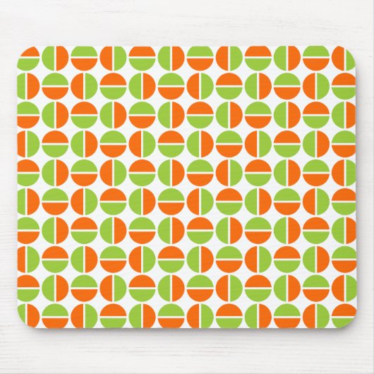 Tapis De Souris Cercles pivotants - Vert et orange (Devant)