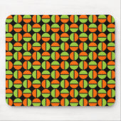Tapis De Souris Cercles pivotants - Vert et orange sur noir (Devant)