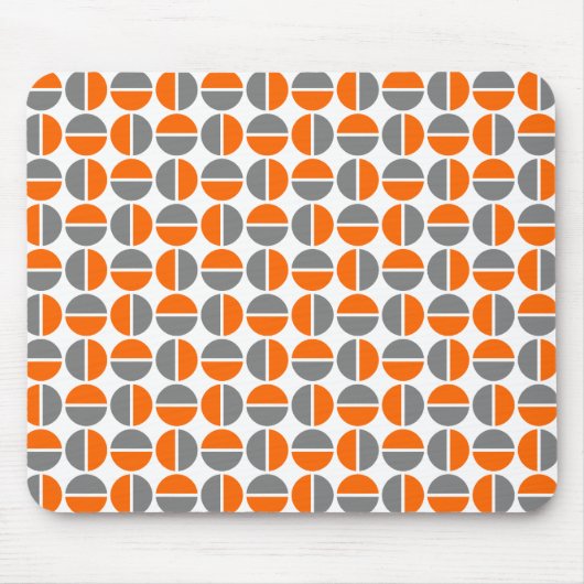 Tapis De Souris Cercles rotatifs - orange et gris (Devant)