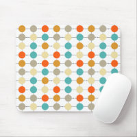 Cercles Tan Crème Orange Turquoise Sur Lignes Noir
