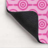 Tapis De Souris Cercles tendance rose chaud Mousepad (Coin)
