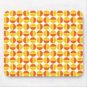 Tapis De Souris Cercles tournants - orange et orange
