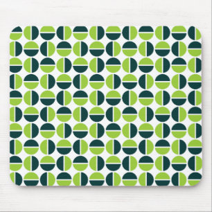 Tapis De Souris Cercles tournants - Tons verts