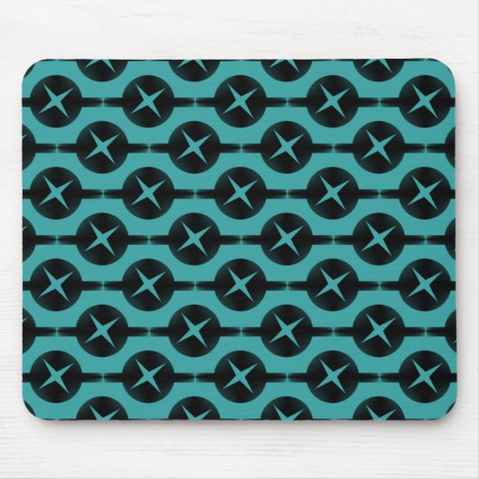 Tapis De Souris Cercles Turquoise peu communs Mousepad (Devant)