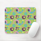 Tapis de souris Cercles Vert Funky (Avec souris)