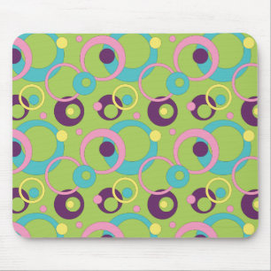Tapis de souris Cercles Vert Funky