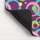 Tapis de souris Cercles Violets Funky (Coin)
