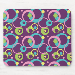 Tapis de souris Cercles Violets Funky