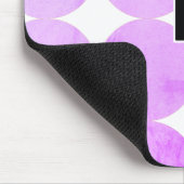 Tapis De Souris Cercles violets modernes | Monogramme (Coin)