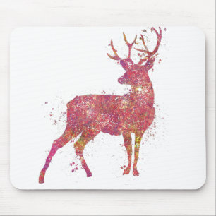 Tapis De Souris Cerf Animal Forêt Faune Sauvage Nature Monde Terre