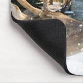 Tapis De Souris cerf de buck avec bonhomme de neige (Coin)