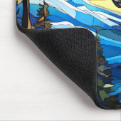 Tapis De Souris Cerf en verre tendu dans une forêt (Coin)