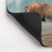 Tapis De Souris Cerf Lone Dans La Forêt Misty (Coin)