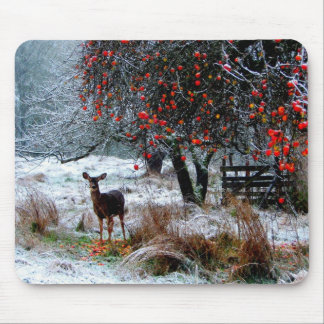 Tapis De Souris Cerfs communs en hiver