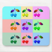 Tapis De Souris Cerises colorées - Pop Art (Devant)