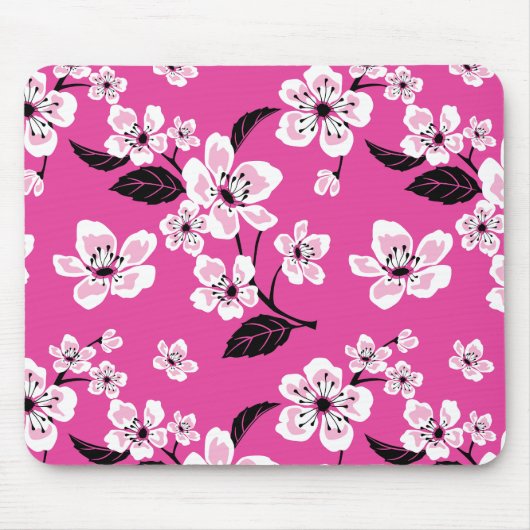 TAPIS DE SOURIS CERISIER EN FLEURS - SAKURA (ROSE) (Devant)