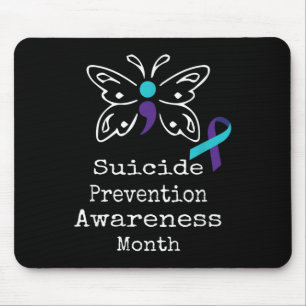 Tapis De Souris Certifié de prévention du suicide chez le papillon