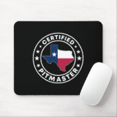 Tapis De Souris Certified Pitmaster Texan Bbq Grilling Texas Byrbe (Avec souris)