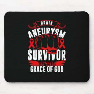 Tapis De Souris Cerveau Aneurie Sensibilisation Survivant Par Dieu