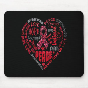 Tapis De Souris Cerveau Aneurysme Sensibilisation Mots du coeur Ba