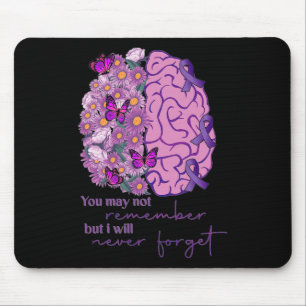 Tapis De Souris Cerveau Floral Ne Se Souvient Jamais Oublier Heime