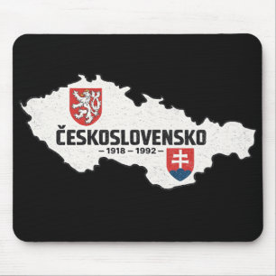 Tapis De Souris Československo 1918-1992 Carte Rétro Vintage