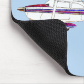 Tapis De Souris Cessna 172 Skyhawk Illustration Bold Text Design (Coin)