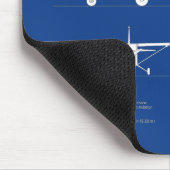 Tapis De Souris Cessna 172 Skyhawk - Plan directeur de l'avion ABD (Coin)