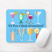 Tapis De Souris C'est 5 heures quelque part Mousepad (Avec souris)