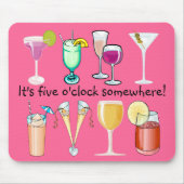 Tapis De Souris C'est 5 heures quelque part Mousepad (Devant)
