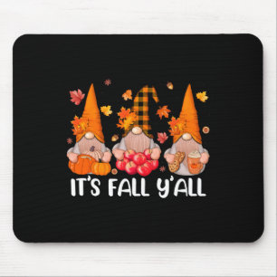 Tapis De Souris C'est automne Y'all Gnomes Thanksgiving Halloween 