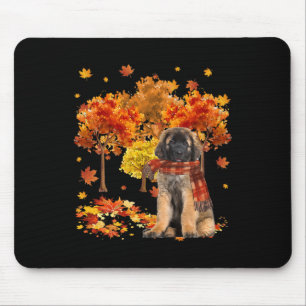 Tapis De Souris C'est automne Y'all mignon Leonberger automne arbr