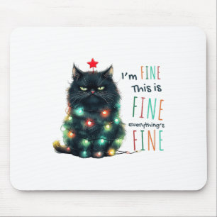Tapis De Souris C'est bon Je vais bien Tout va bien Chat Fou Ch