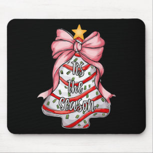 Tapis De Souris C'Est La Saison Arbre De Noël Gâteaux Debbie Pink