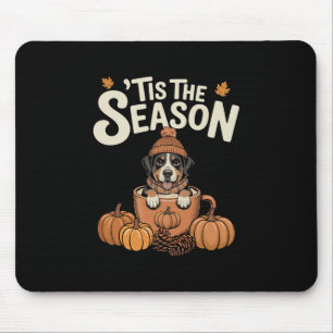 Tapis De Souris C'est la saison chien suisse d'automne café citrou