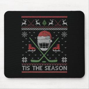 Tapis De Souris C'est la saison de hockey sur glace Sweat de Noël 