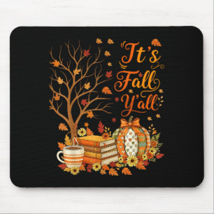 Tapis De Souris C'est l'automne à tous Floral Citrouille Café d'au