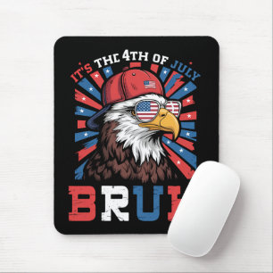 Tapis De Souris C'est le 4 juillet Bruh Aigle américain Patriote