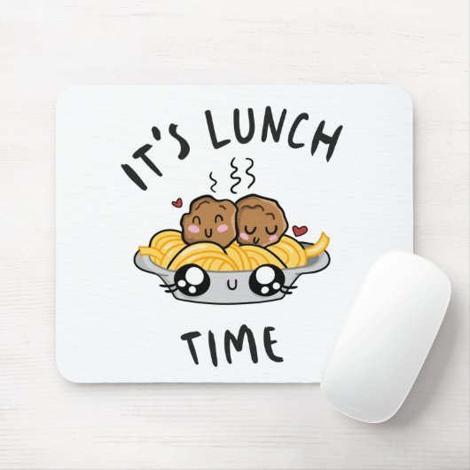 Tapis De Souris C'est l'heure du déjeuner (Avec souris)