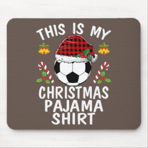 Tapis De Souris C'est ma chemise de Noël en pyjama de football Pèr