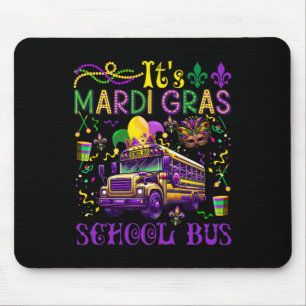 Tapis De Souris C'est Mardi Gras School Bus Driver Team Costume Ma