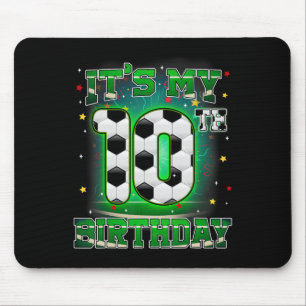 Tapis De Souris C'est mon 10e anniversaire garçon football 10 ans
