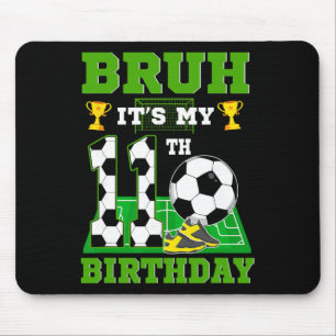 Tapis De Souris C'est mon 11e anniversaire garçon Thème de foot