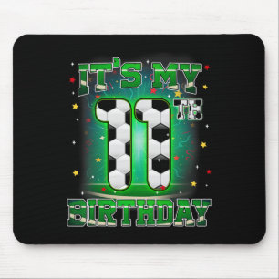 Tapis De Souris C'est mon 11ème anniversaire garçon football 11 an