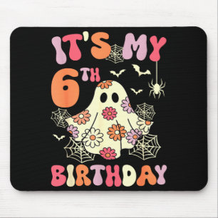 Tapis De Souris C'est mon 6ème anniversaire Halloween Fantôme 6 an