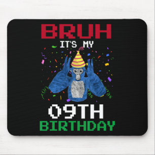 Tapis De Souris C'est mon 9ème anniversaire 9 ans drôle gorille vi