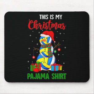 Tapis De Souris C'Est Mon Amoureux Du Pajama Père Noël Volleyball 