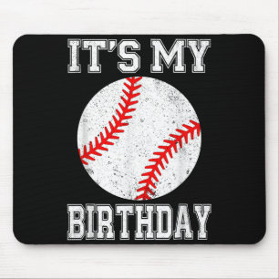 Tapis De Souris C'est mon anniversaire baseball vintage